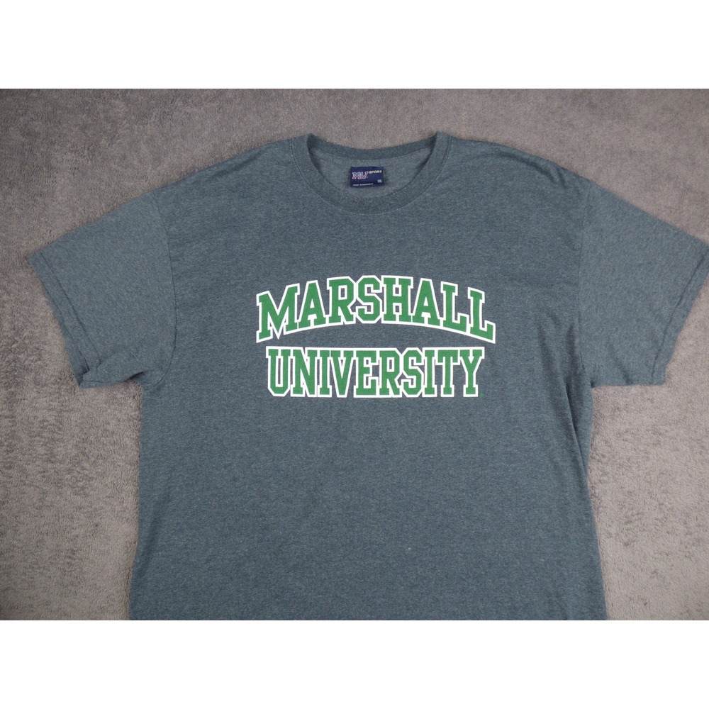 VTG Marshall University Graphic T-Shirt Mens XL Blue Heather Short Sleeve